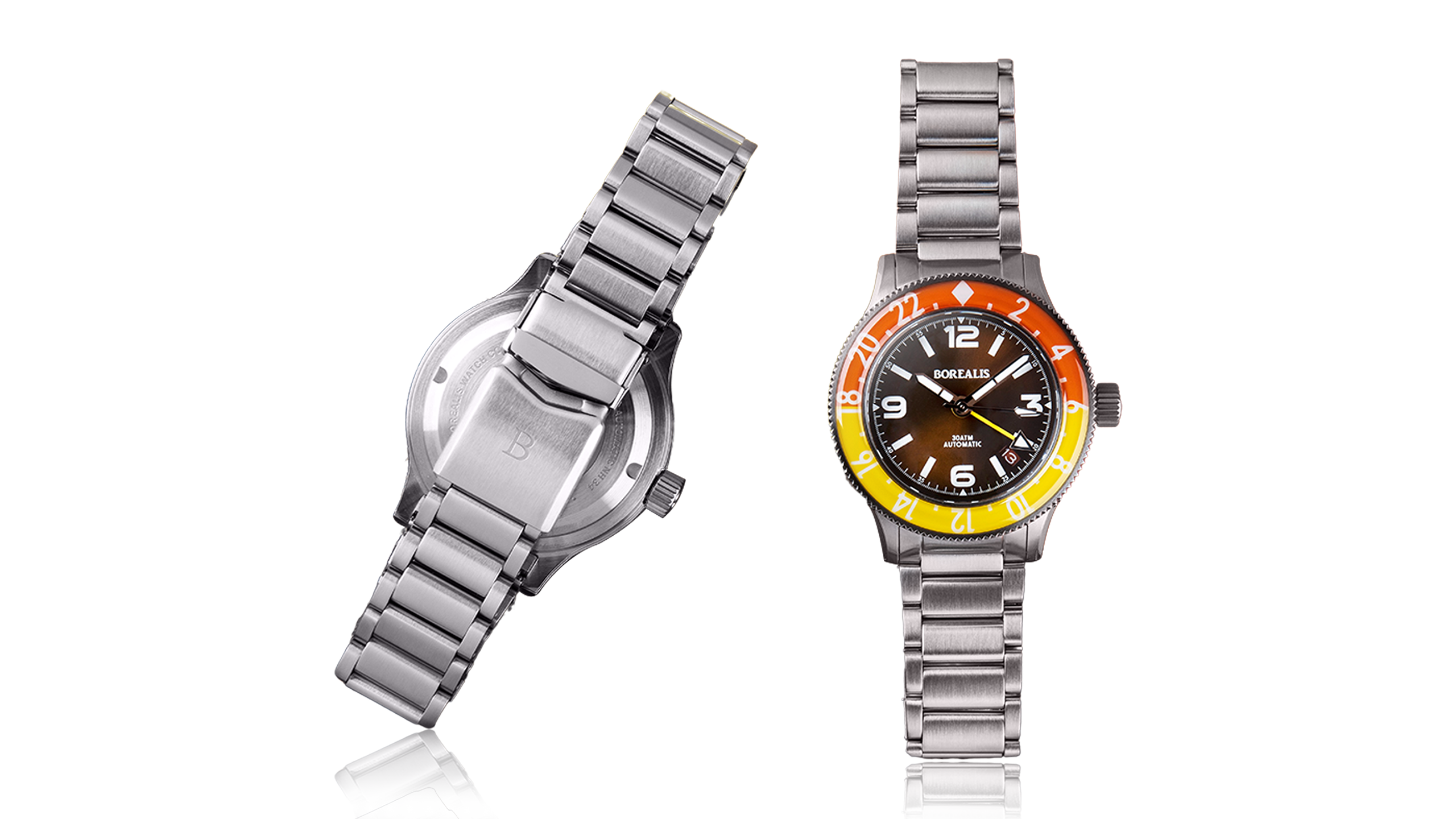 Borealis Sintra Green Sunray dial date Miyota 9015 automatic movement  version B.C3 - Borealis Watch Company